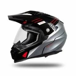 Flash Sale 💯 Crosstourer Ufo Aries 2206 Helmet Black Silver 🔔