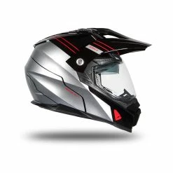 Flash Sale 💯 Crosstourer Ufo Aries 2206 Helmet Black Silver 🔔 -Ufo plast Shop ufo aries helmet neroargento 3