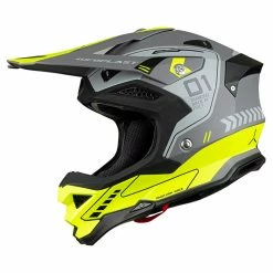 Best Sale ⭐ Fiber Ufo Diamond Helmet Grey Yellow Fluo 👏