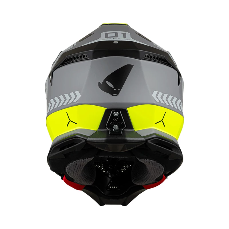 Best Sale ⭐ Fiber Ufo Diamond Helmet Grey Yellow Fluo 👏 5 Best Sale ⭐ Fiber Ufo Diamond Helmet Grey Yellow Fluo 👏 - Image 5