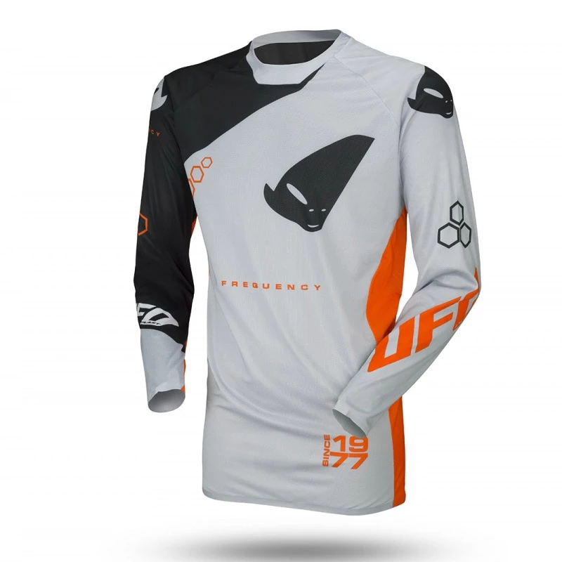 Coupon 🎉 Ufo Frequency Slim Jersey Grey Orange 🤩 1 Coupon 🎉 Ufo Frequency Slim Jersey Grey Orange 🤩