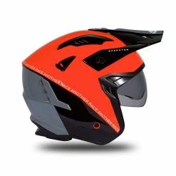 Best Pirce 💯 Trial Ufo Sheratan 2206 Helmet Black Orange 🎁 -Ufo plast Shop ufo sheratan 2206 helmet arancio 3