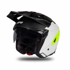 Discount 🎉 Trial Ufo Sheratan 2206 Helmet Black White Yellow 🌟