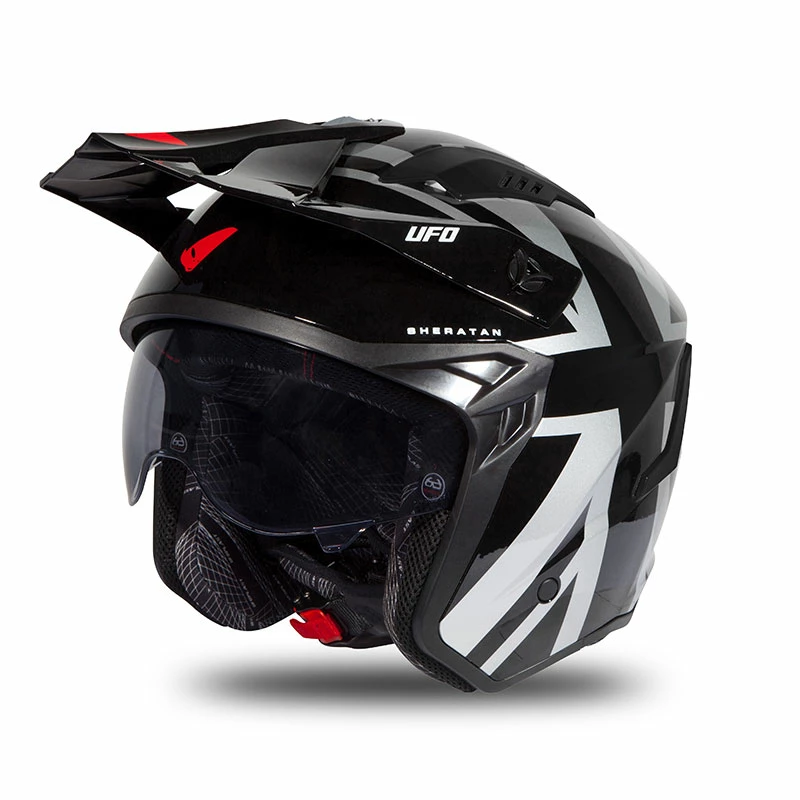 Best Sale ๐งจ Trial Ufo Sheratan 2206 Helmet Black Grey Red ๐ 1 Best Sale ๐งจ Trial Ufo Sheratan 2206 Helmet Black Grey Red ๐