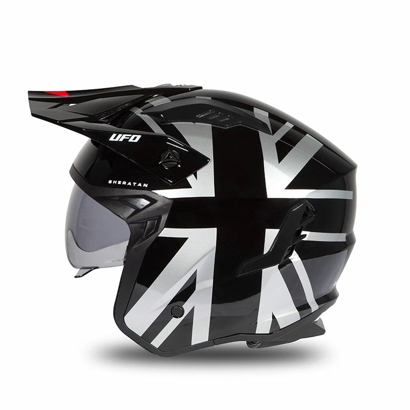 Best Sale ๐งจ Trial Ufo Sheratan 2206 Helmet Black Grey Red ๐ 2 Best Sale ๐งจ Trial Ufo Sheratan 2206 Helmet Black Grey Red ๐ - Image 2