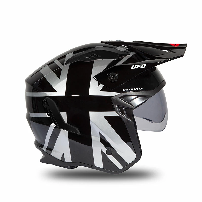 Best Sale ๐งจ Trial Ufo Sheratan 2206 Helmet Black Grey Red ๐ 3 Best Sale ๐งจ Trial Ufo Sheratan 2206 Helmet Black Grey Red ๐ - Image 3